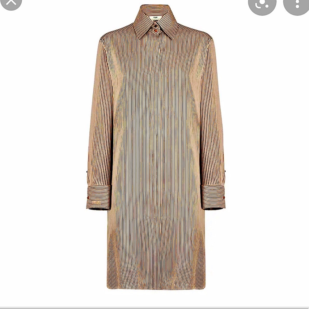 Fendi Long Sleeved Shirt Dress
